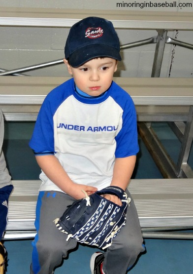 Brian has to wake up early for his baseball clinics. Hopefully we'll be able to play outside soon...