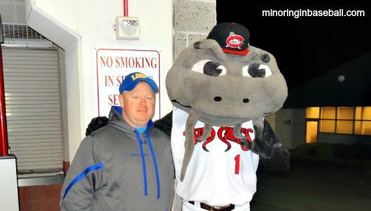 Muddy and me. Wow...I look tired after a long day of baseball!