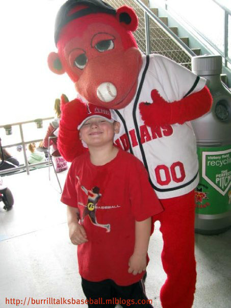 Trevor with Rowdie at Victory Field in 2009