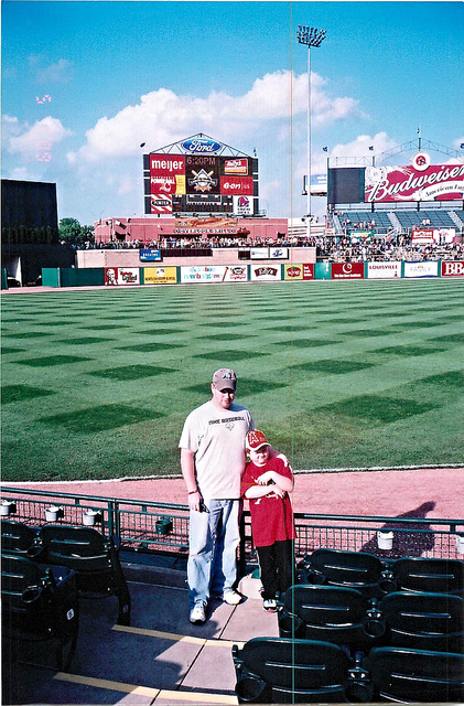 A younger Trevor and I at Louisville Slugger Field in 2009